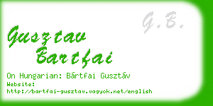 gusztav bartfai business card