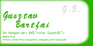 gusztav bartfai business card